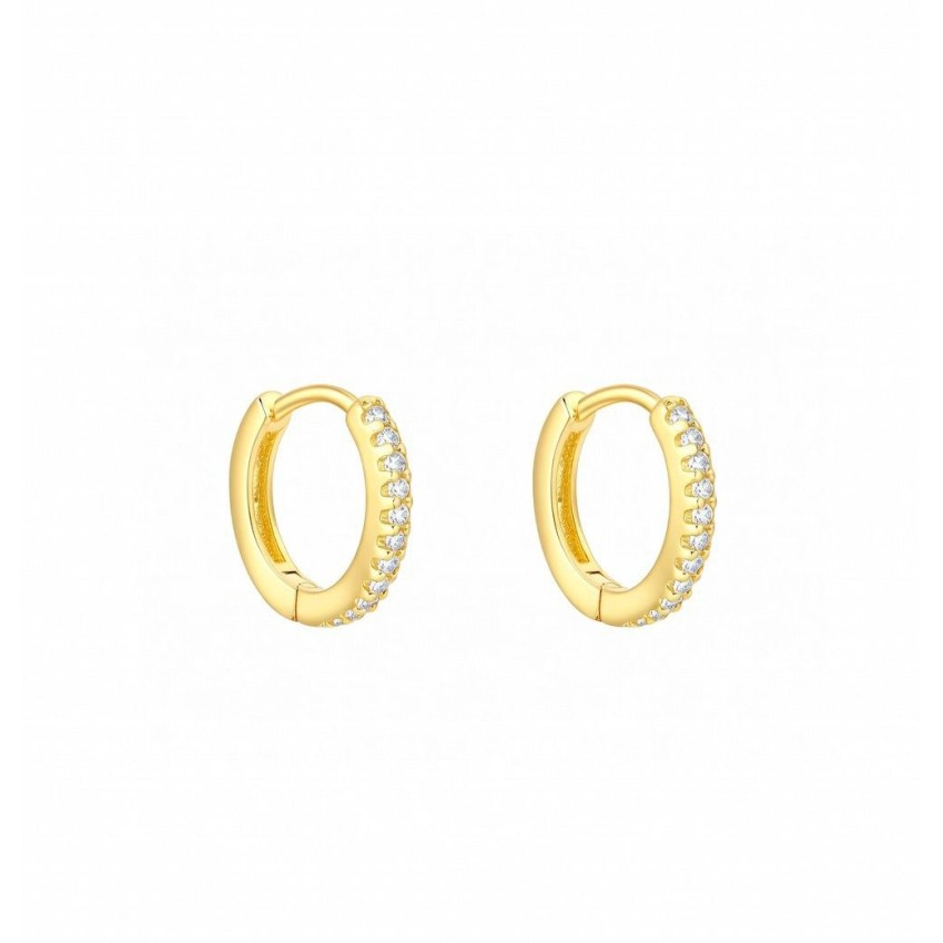 AROS PLATA DE LEY Y CIRCONITAS 10MM