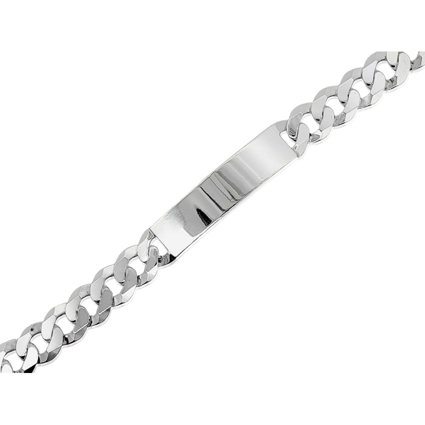 ESCLAVA PLATA DE LEY BARBADA ancho 10mm