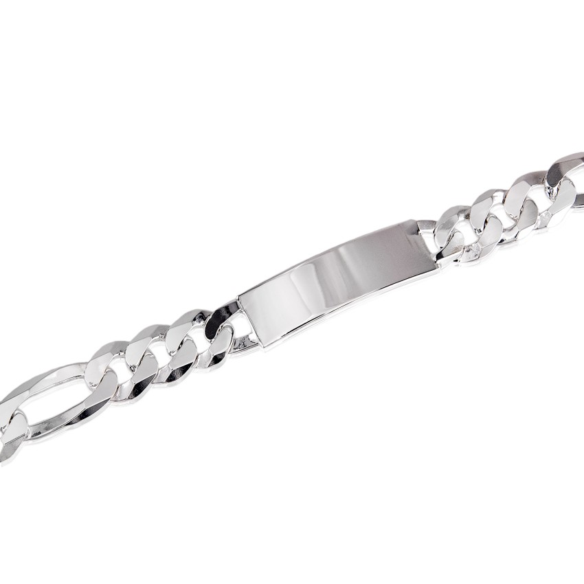 ESCLAVA PLATA DE LEY FIGARO ancho 13mm