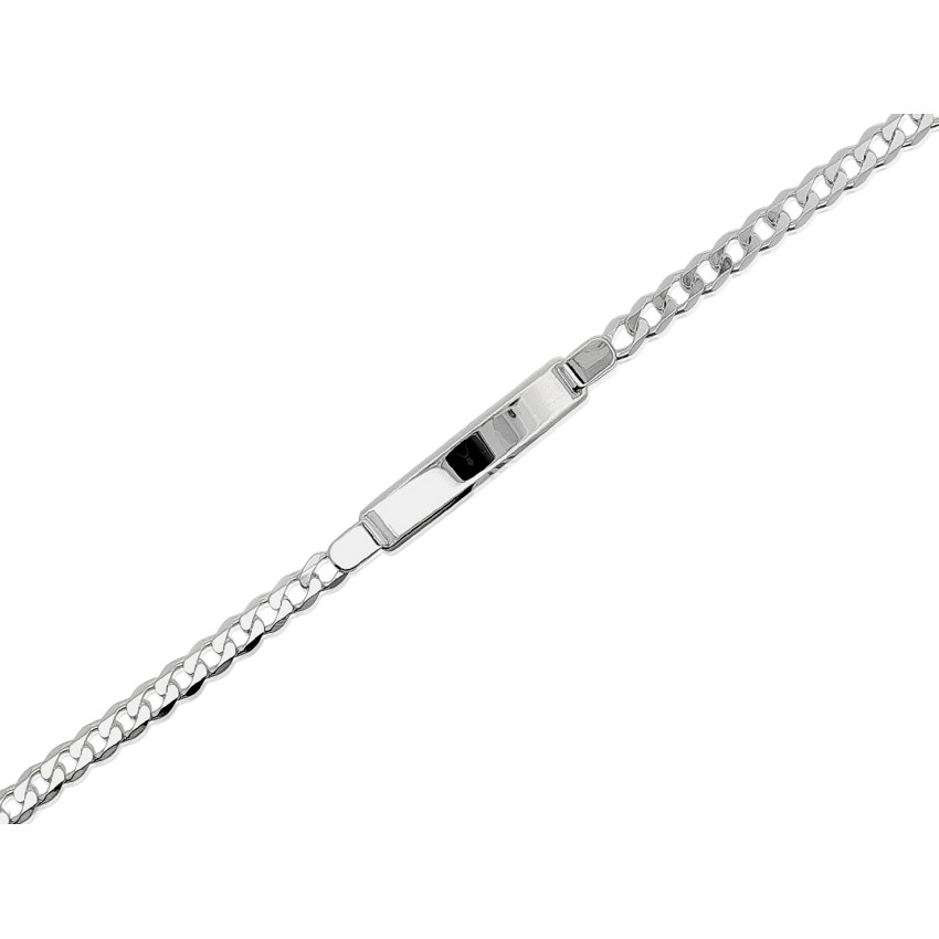 ESCLAVA PLATA DE LEY BARBADA ancho 4,5mm