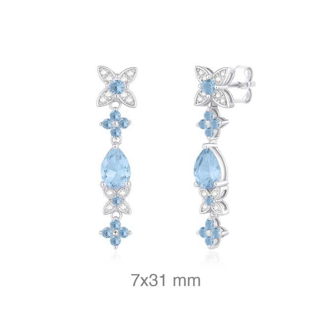 Pendientes Largos Plata de...
