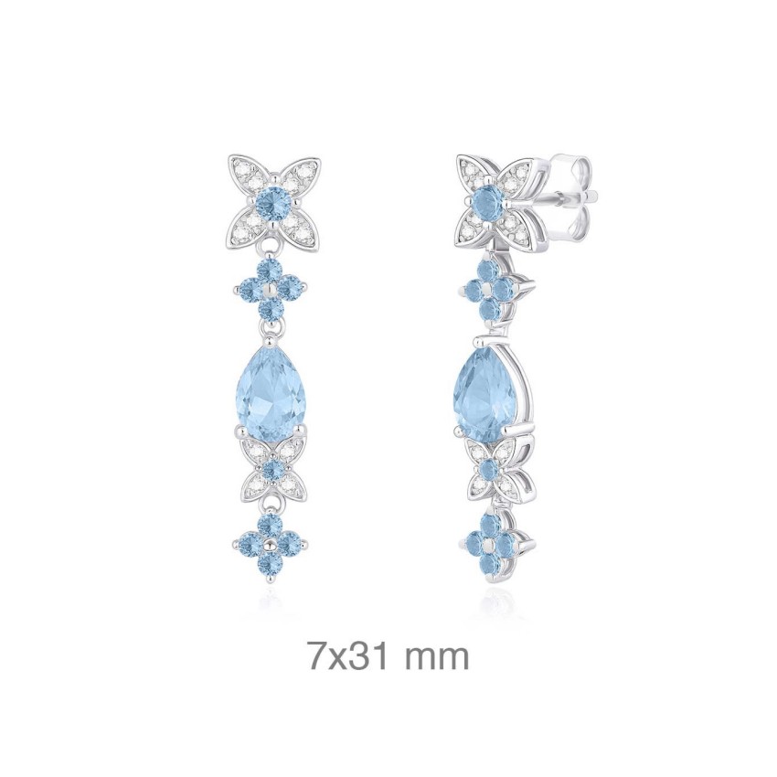 Pendientes Largos Plata de Ley...