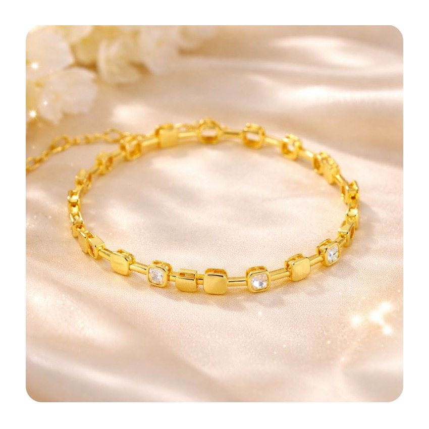 Pulsera Plata de Ley 925 Baño de Oro...