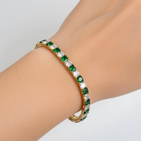 Pulsera plata de ley chapada en oro