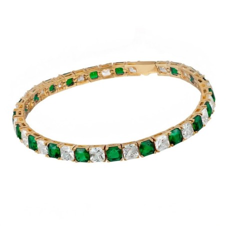 PULSERA PLATA DE LEY CHAPADA EN ORO