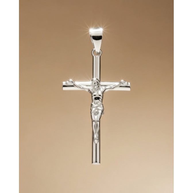 CRUZ PLATA DE LEY 35X20mm 2