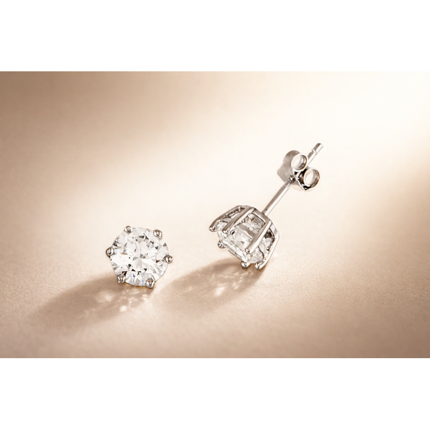 PENDIENTES PLATA DE LEY CON CIRCONITA...