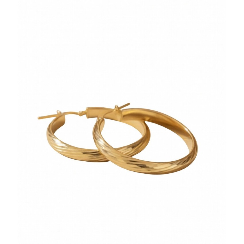 Aros Plata de Ley 925 Lisos 30mm con...