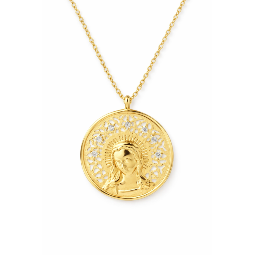 GARGANTILLA PLATA DE LEY VIRGEN MARIA...