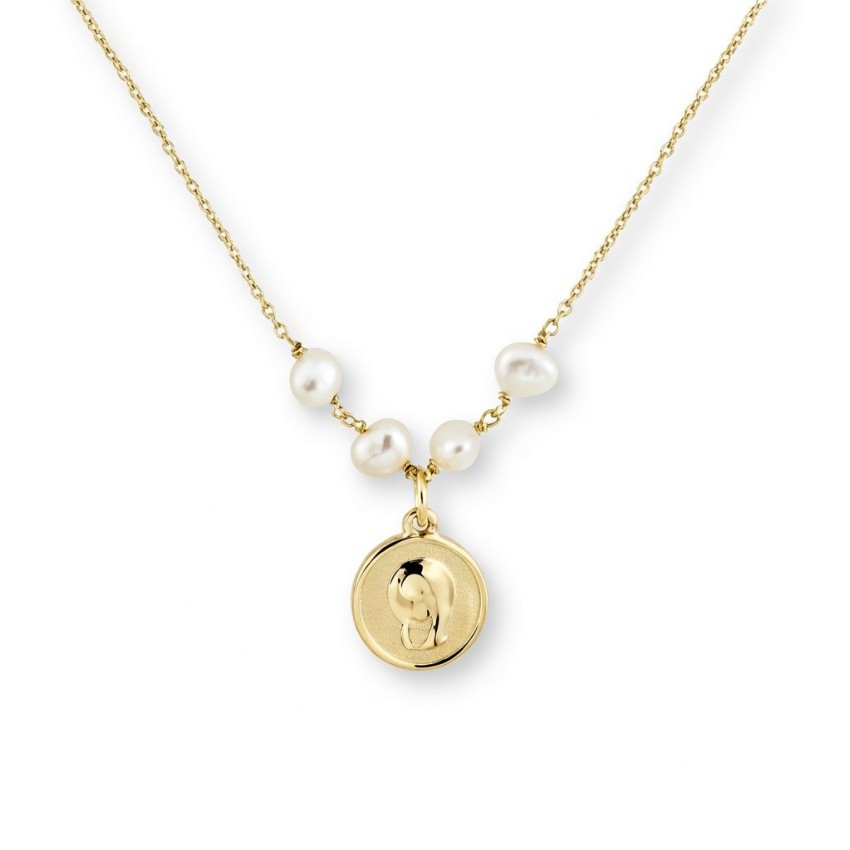 GARGANTILLA PLATA DE LEY CON PERLAS...