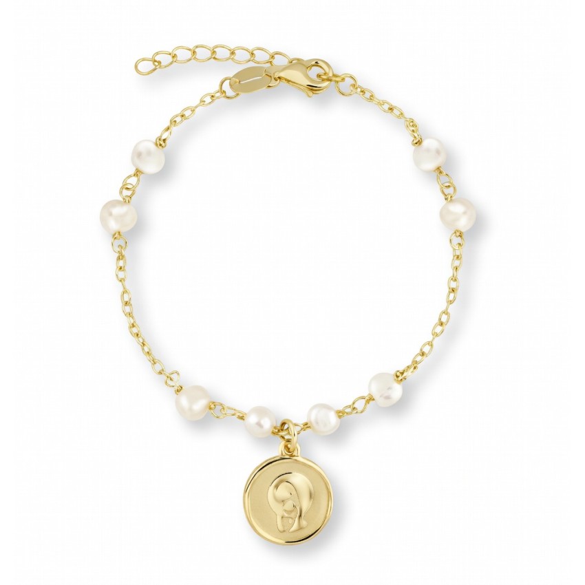 PULSERA PLATA DE LEY CON PERLAS...