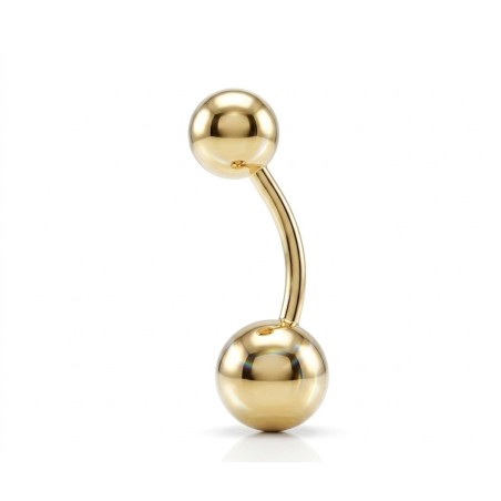 PIERCING ORO 18 KILATES PARA OMBLIGO BOLA 6mm