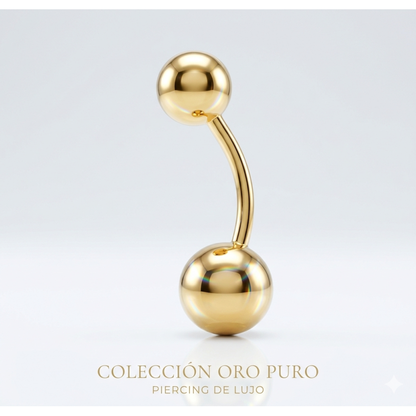 PIERCING ORO 18 KILATES PARA OMBLIGO...