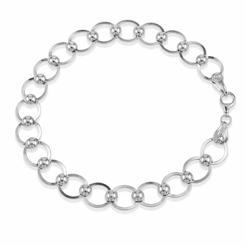 PULSERA PLATA DE LEY CERCO CON BOLA 4MM