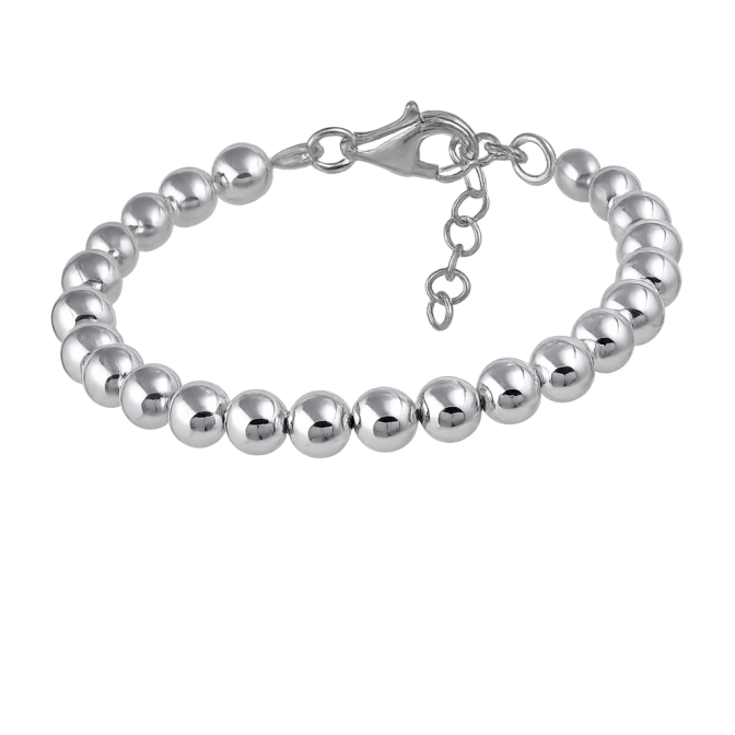 PULSERA PLATA DE LEY BOLAS 8MM