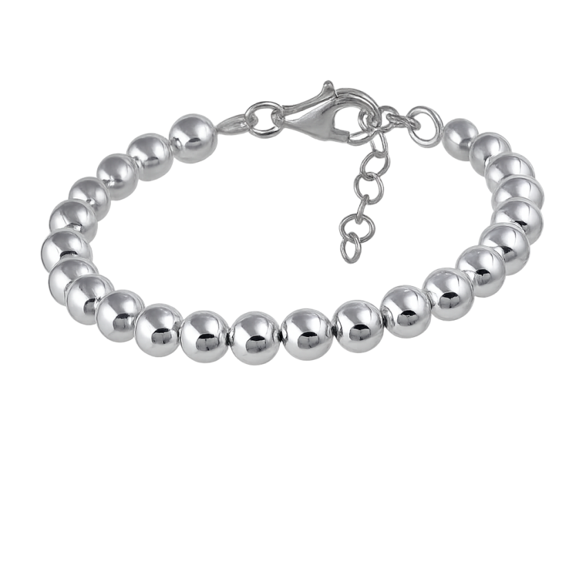 PULSERA PLATA DE LEY BOLAS 8MM