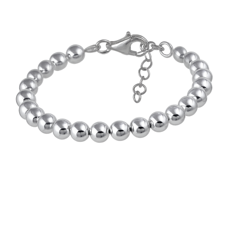 Pulsera Plata de Ley con Cuentas 8mm