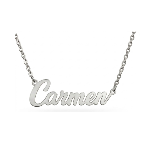 GARGANTILLA PLATA DE LEY NOMBRE PERSONALIZADO