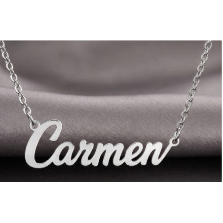 GARGANTILLA PLATA DE LEY NOMBRE PERSONALIZADO