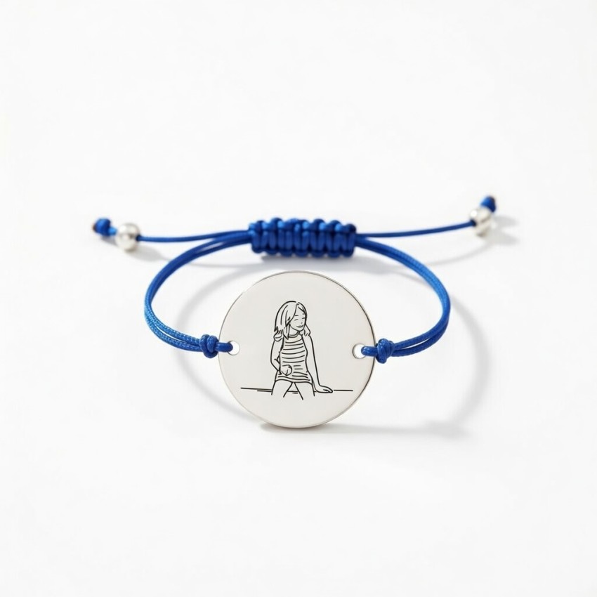 Pulsera Macramé y Plata de Ley...