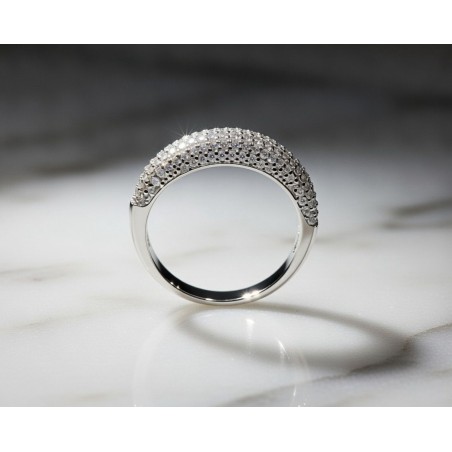 Anillo Constelación Verde Pavé en Plata 925