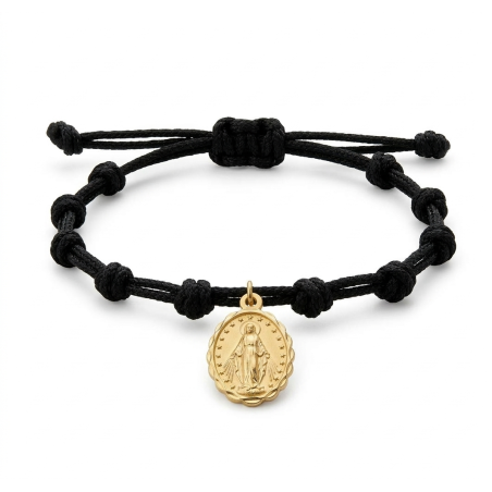 PULSERA ORO 18 KILATES VIRGEN MILAGROSA 12X9MM