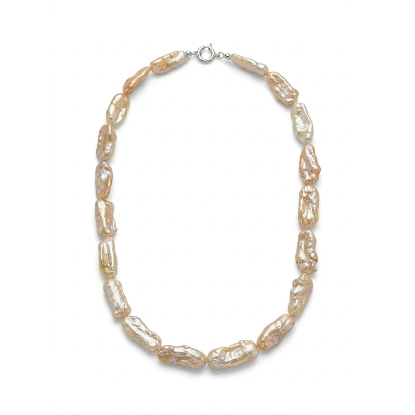 Collar Perlas Naturales Barrocas con...