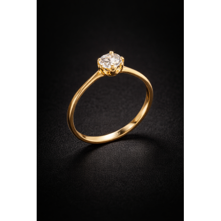 Solitario Eternity Oro 18 Kilates con Circonita