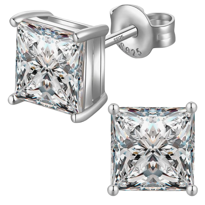 PENDIENTES PLATA DE LEY 7x7mm