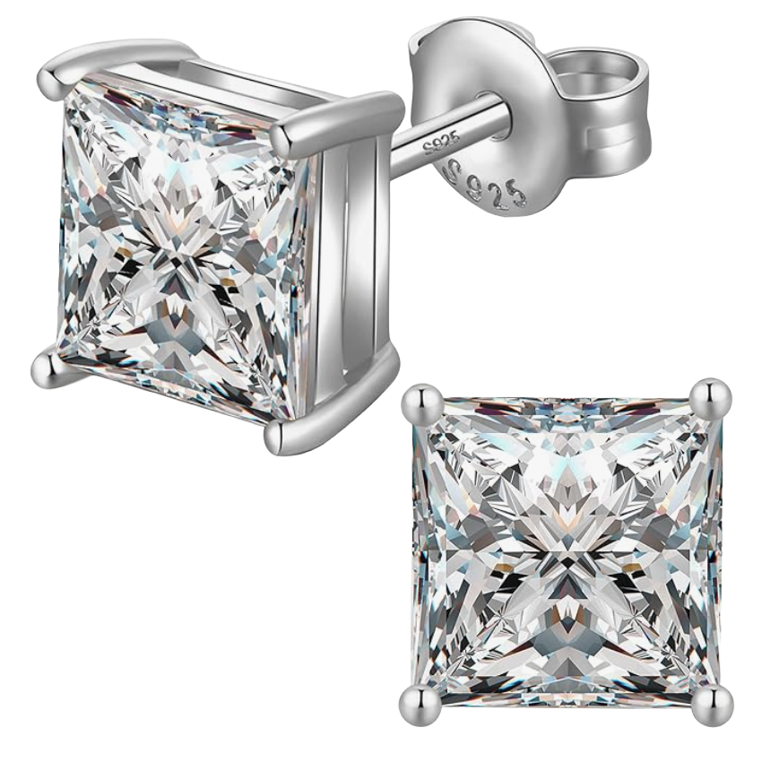 PENDIENTES PLATA DE LEY 7x7mm