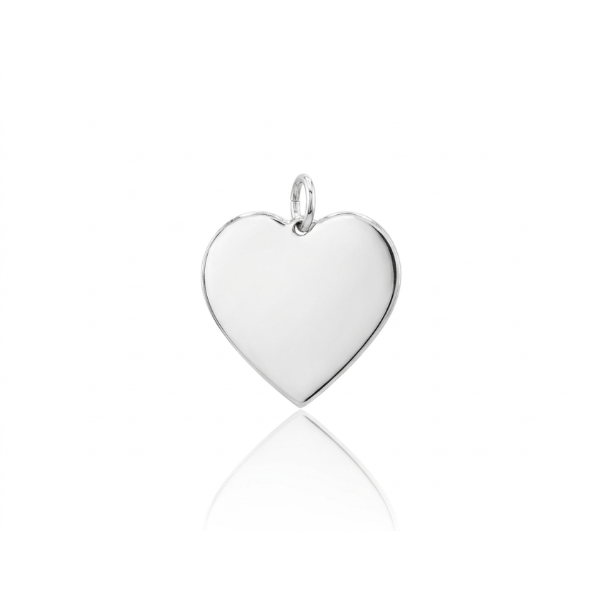 COLGANTE PLATA DE LEY CORAZON 30mm