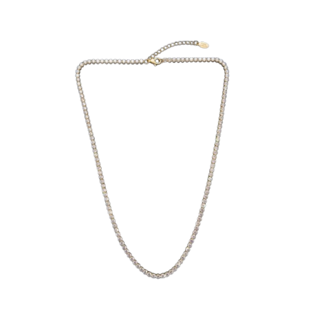 Gargantilla plata de ley con circonitas 42cm
