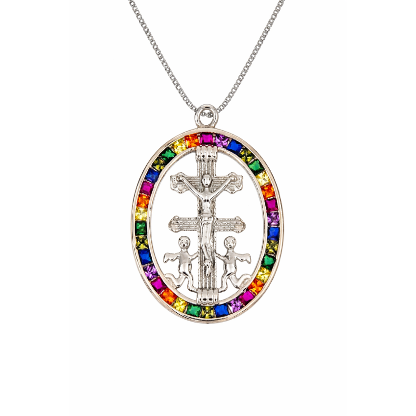 Gargantilla Cruz de Caravaca Plata...