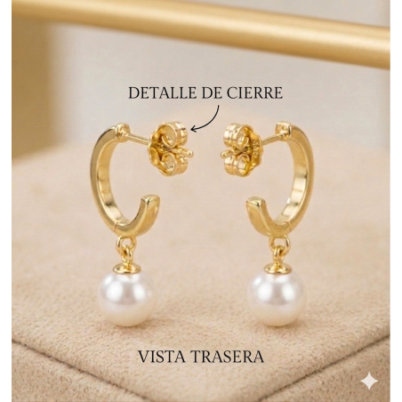 Pendientes Aro Plata de Ley 925 Baño de Oro 18kt c