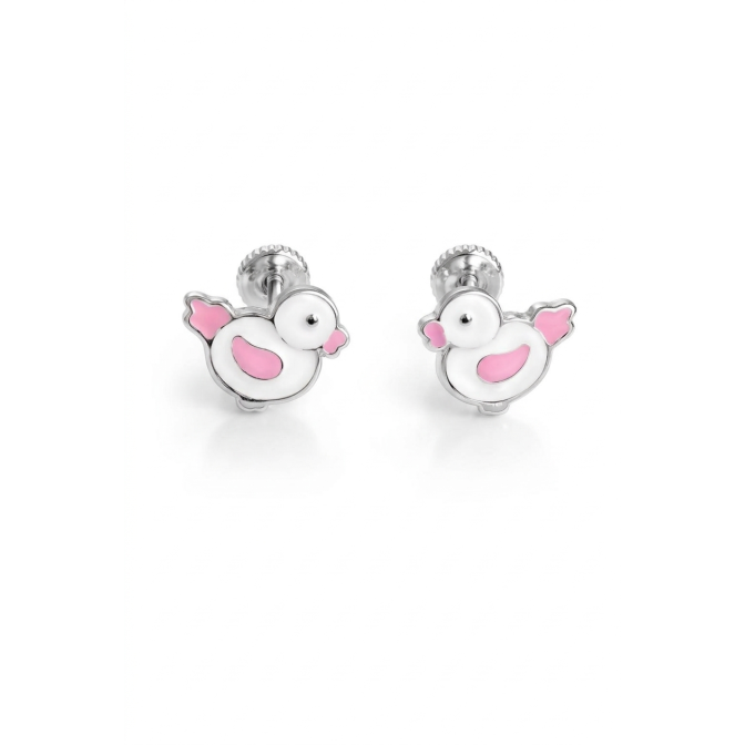 Pendientes Pollito Plata de...