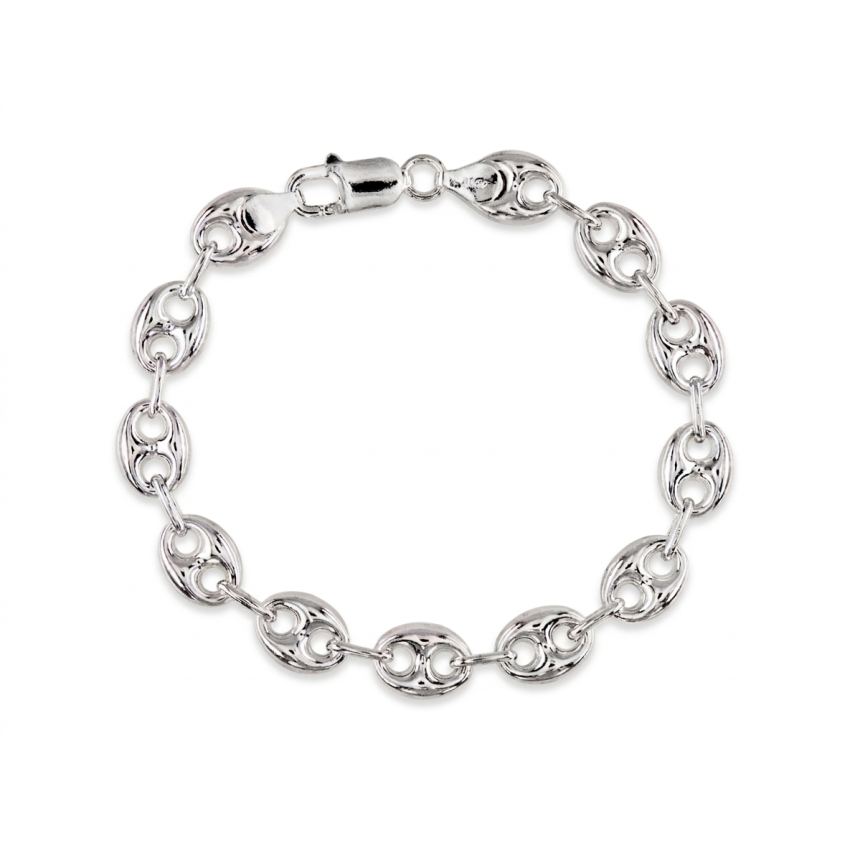 Pulsera calabrote plata 925  9mm ancho