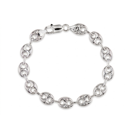 Pulsera calabrote plata 925  9mm ancho