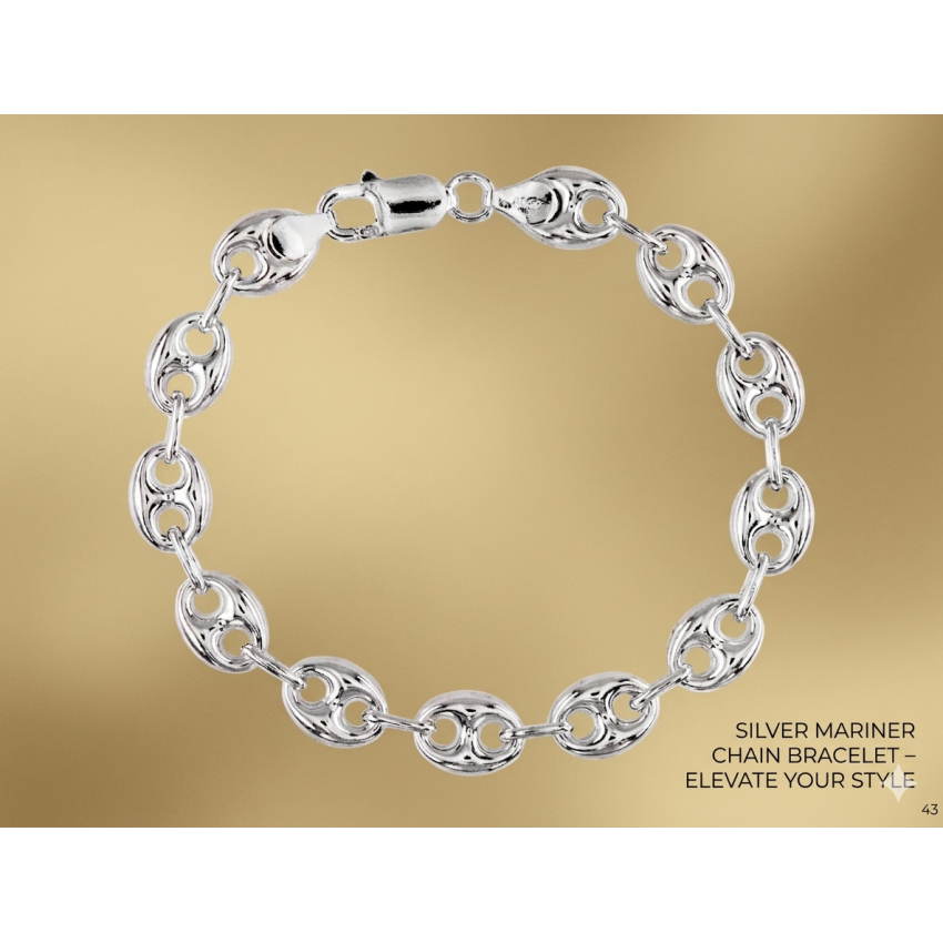 Pulsera calabrote plata 925  9mm ancho