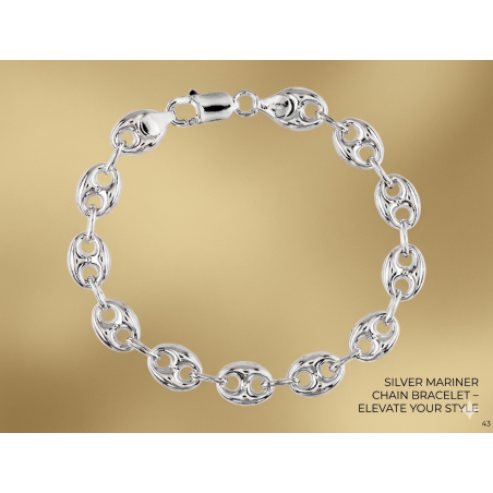 Pulsera calabrote plata 925  9mm ancho