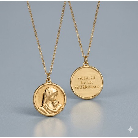 GARGANTILLA PLATA DE LEY VIRGEN DE LA MATERNIDAD 18mm