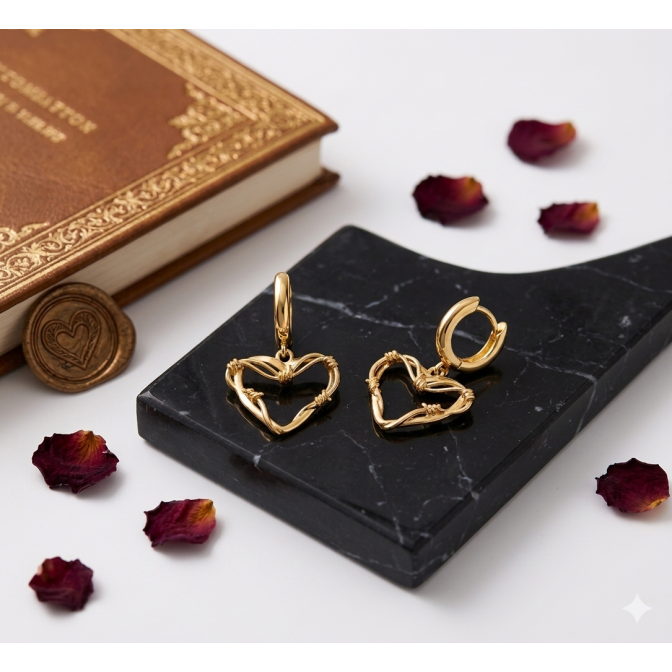 Pendientes Corazón Hilo... 2