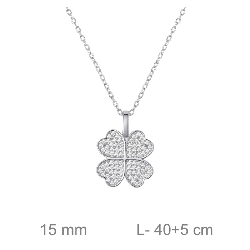 Gargantilla plata de ley Trébol de...