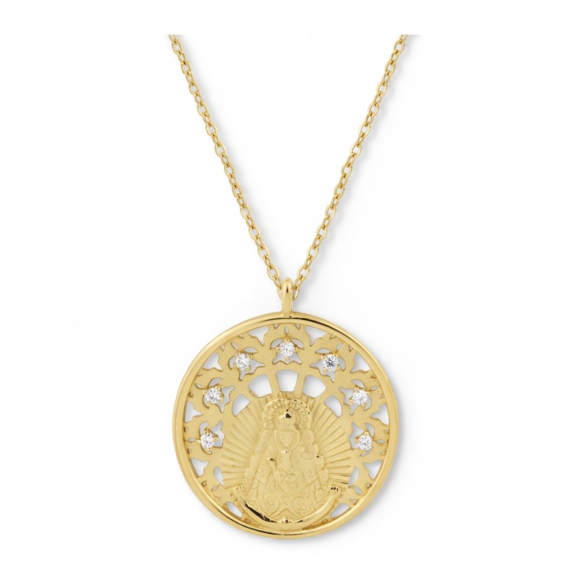 Gargantilla Virgen del Rocío en Plata...