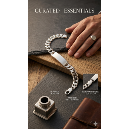 Esclava de Plata de Ley 925 - Modelo Barbada 10mm