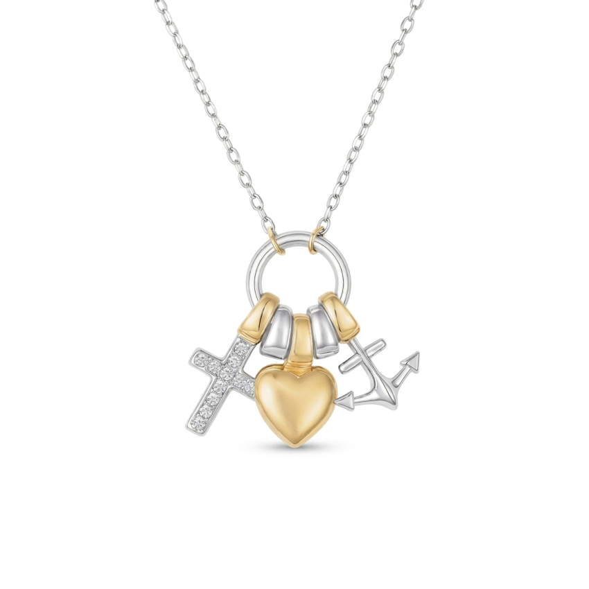 Gargantilla Plata de ley Fe, Amor y...