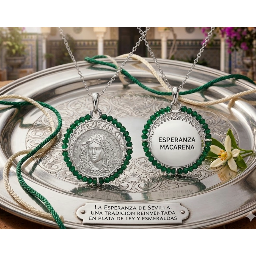 Gargantilla  plata de ley  Virgen de...