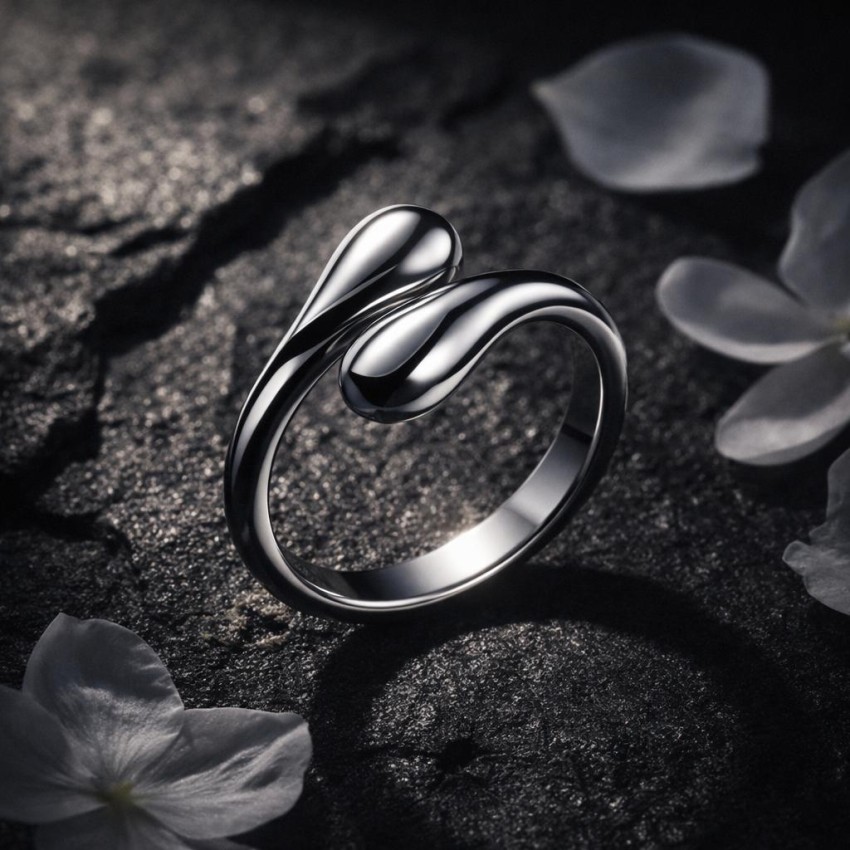 Anillo Gota Cruzada en Plata de Ley 925
