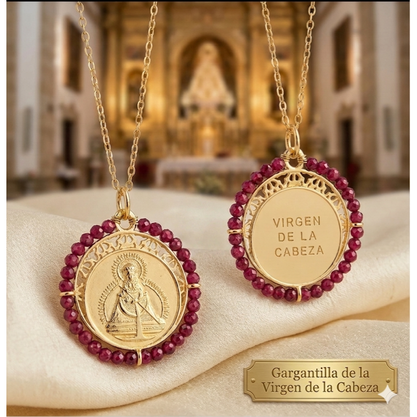 Gargantilla medalla Virgen de la...