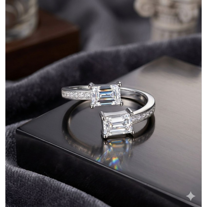 Anillo plata de ley y circonitas