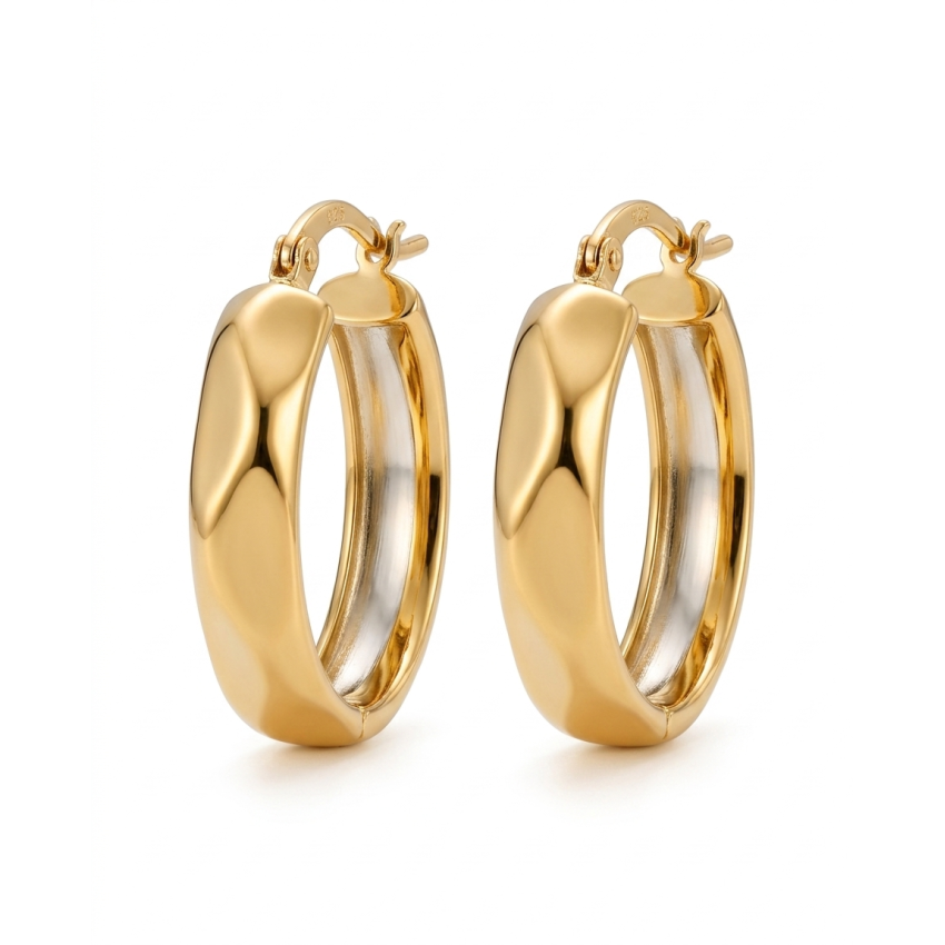 Aros de Plata 925 Baño de Oro 18kt...